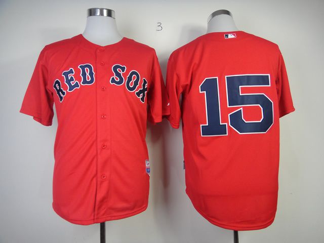 Men Boston Red Sox 15 Pedroia Red MLB Jerseys